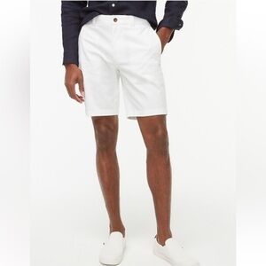 J Crew Factory Men's Flex Chino 9" Short NWT White Size 28